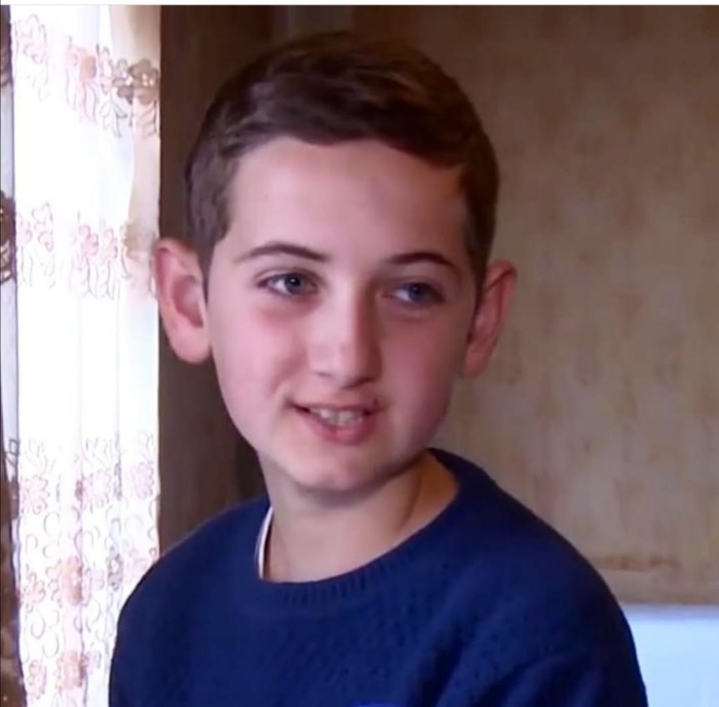 Vahe 14, drove his family 250 km from Artsakh to Yerevan to escape Azeri shelling.